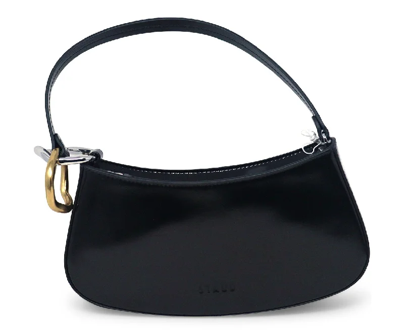 Yves Saint Laurent classic black handbagsSTAUD Black Leather Shoulder Bag