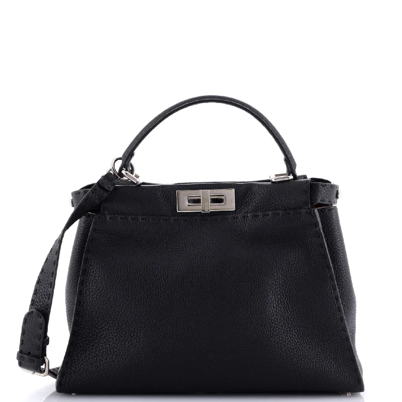 Fendi crossbody bags with a convertible strap that can be worn multiple waysSelleria Peekaboo Bag Rigid Leather Regular