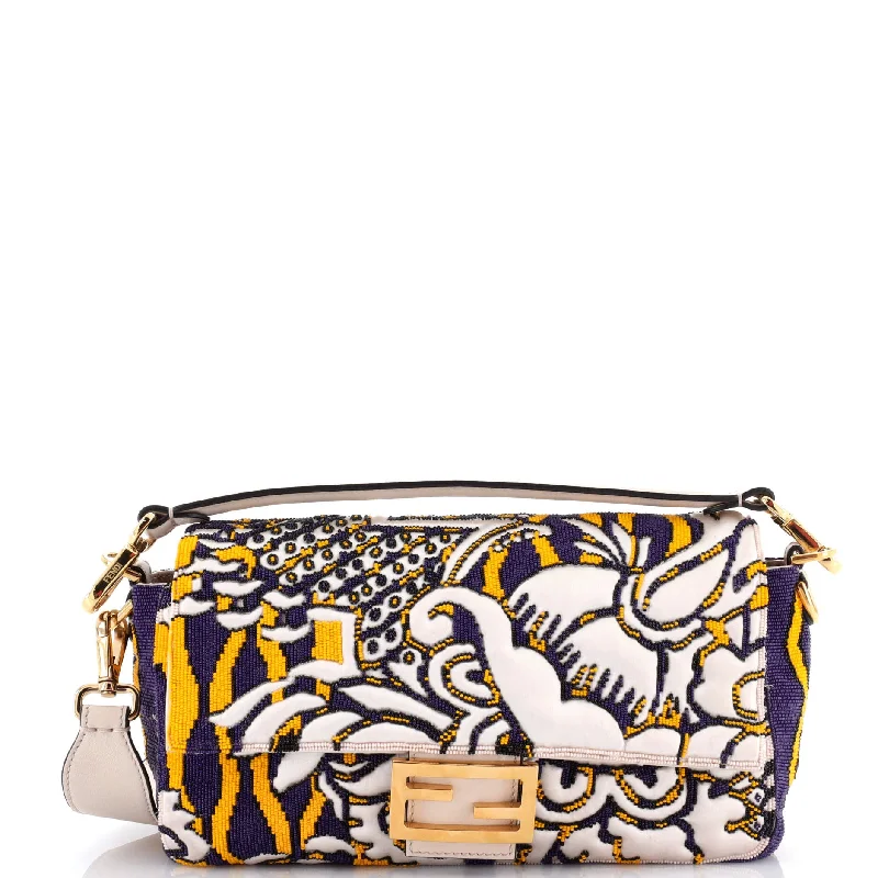 Fendi bags with a detachable makeup pouch inside for beauty - conscious usersBaguette NM Bag Beaded Fabric Medium