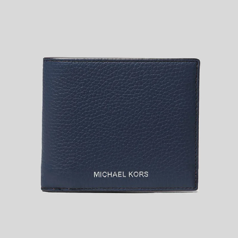 Michael Michael Kors Bags for book club meetings in a classic mannerMICHAEL KORS Cooper Pebbled Leather Billfold Wallet Navy 36S4LCOF2L