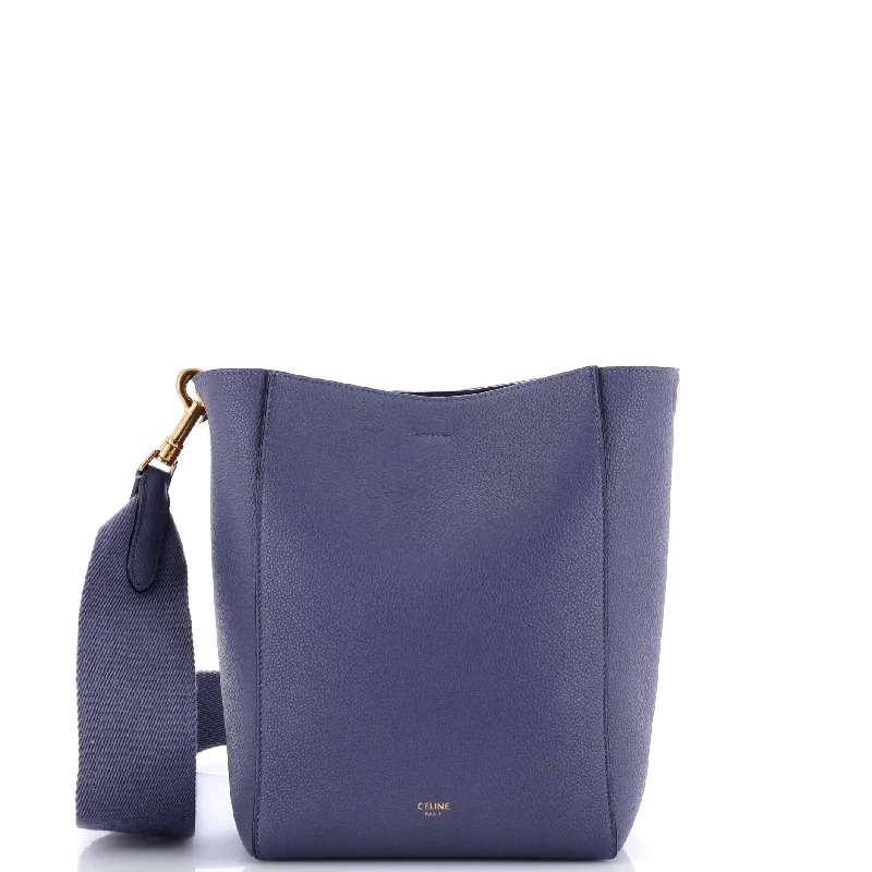 Two - Tone Celine Bags for a Modern and Stylish AppearanceSangle Seau Bag Calfskin Small