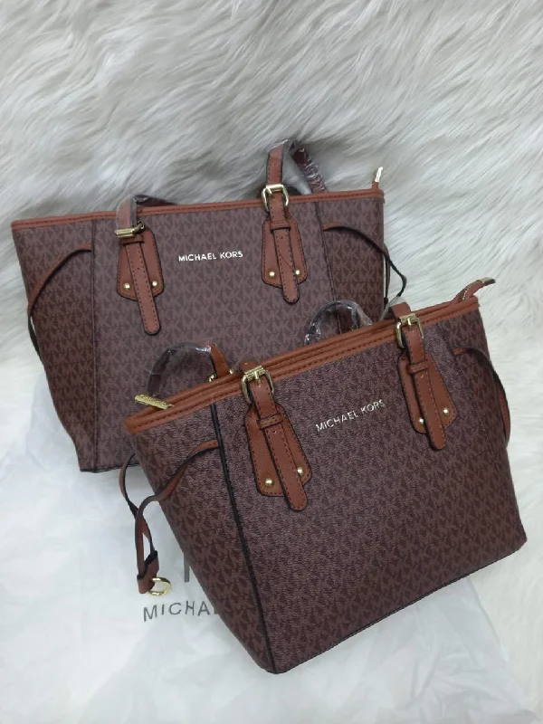 Michael Michael Kors Bags for plane trips with a TSA - friendly design🎀 UNIQUE MICHAEL KORS 2-Piece Bag Set (brown)