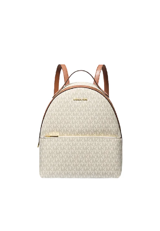 Michael Michael Kors Bags for fishing trips with a compartment for tackle( PREORDER ) Michael Kors Sheila Medium Logo Backpack In Vanilla 35F3G6HB6B